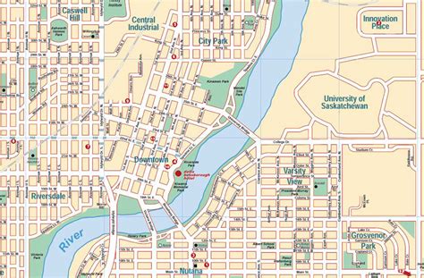 Printable Map Of Saskatoon
